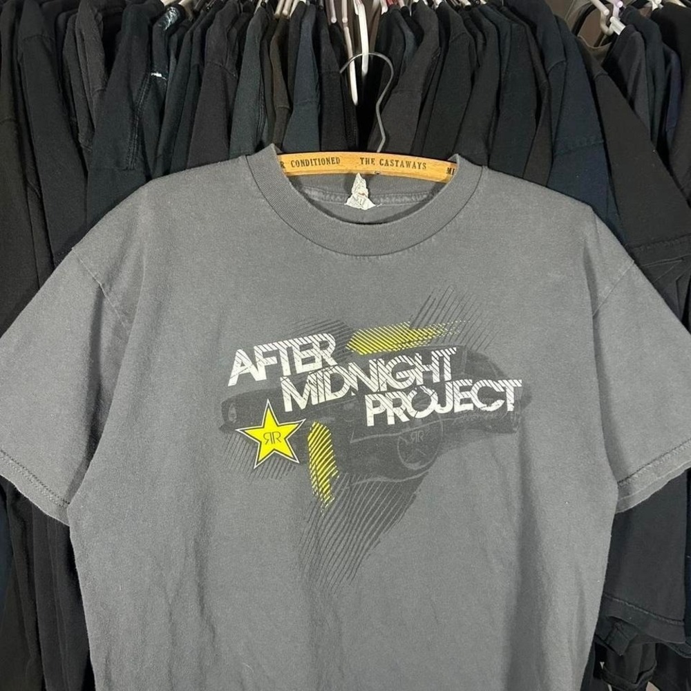 Grey After Midnight Project vintage Y2K rockstar energy T-shirt Size L